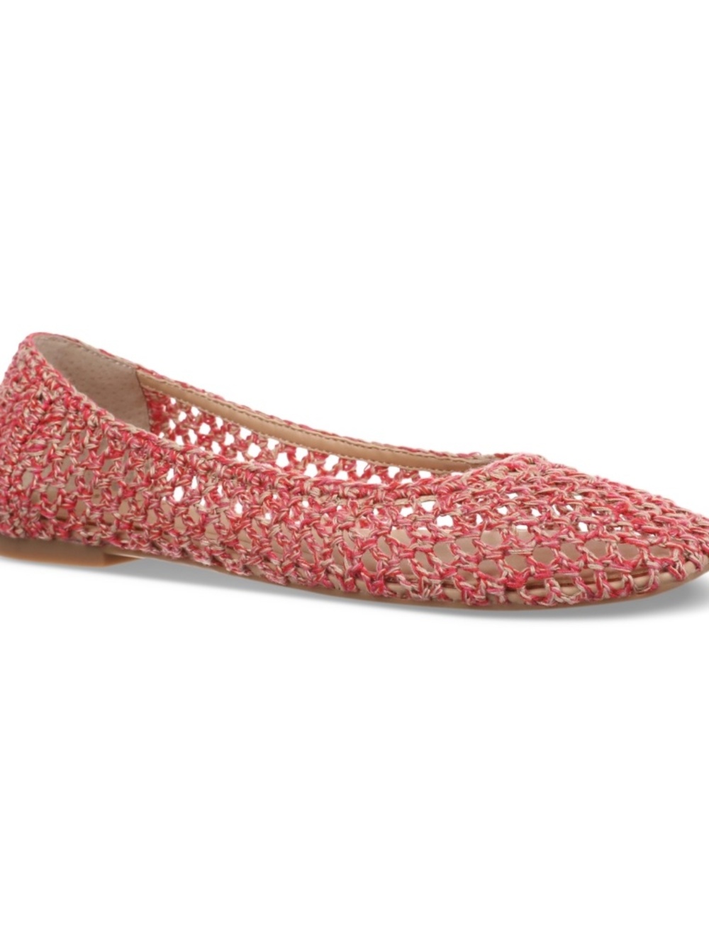 On 34th Women's Naomie Ballet Flats Pink Multi Raffia